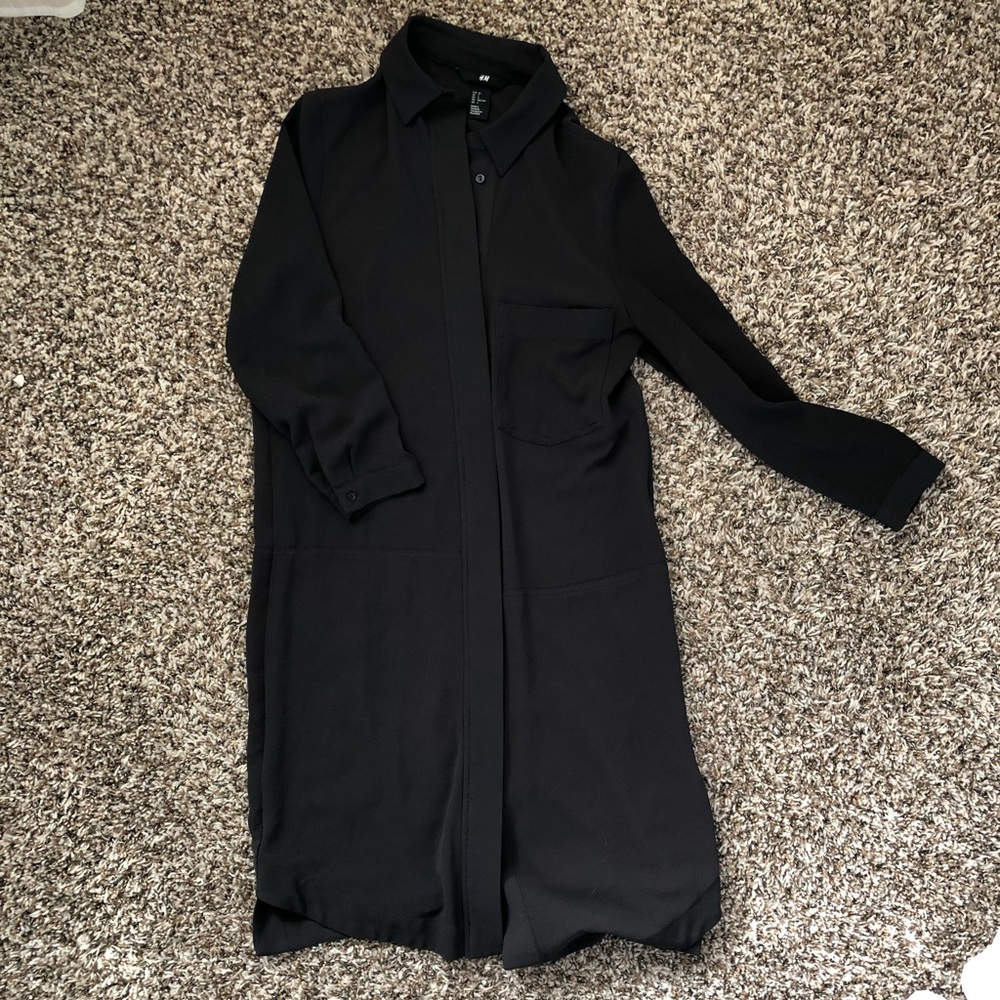 Gray button down dress from H&M